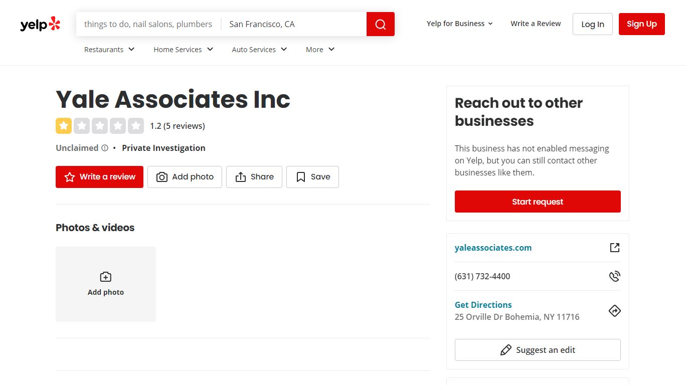 YALE ASSOCIATES INC - 25 Orville Dr, Bohemia, New York - Private ... - Yelp